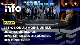 Est-ce qu'au moins un élu de chaque région devrait siéger au Conseil des ministres?