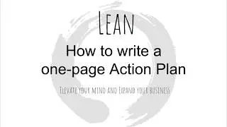 How to write a One-Page 12 months Action Plan (Template inside)