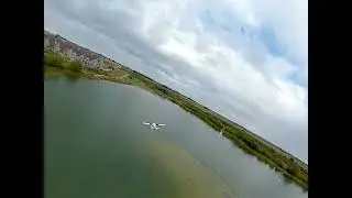 RC Floatplanes - chasing Malcolms Twin Otter with my FPV Puddlestar