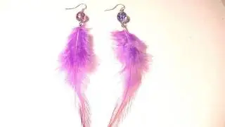 Beading Ideas - Feather earring