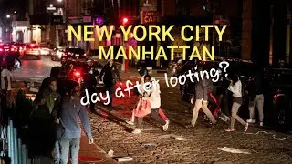 Day after Looting in Manhattan New York city.