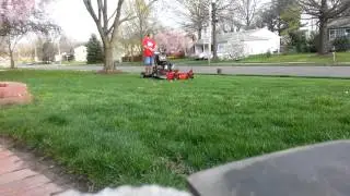 2012 Exmark metro cutting grass