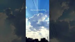 When the Sky Shows off 😱 #clouds  #nature #masterpiece #ytshortsindia #skylove #beautifulsky