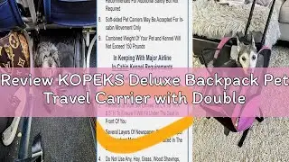 Review KOPEKS Deluxe Backpack Pet Travel Carrier with Double Wheels for Pets up to 18 Pounds - Grey