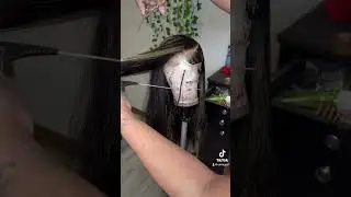 Deep side part wig with frontal effect style, layers and curls!