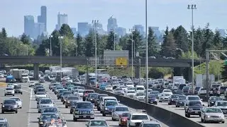 Freeways Interstate-5 North Bound Traffic [North&ndash;South Corridor] Washington State USA