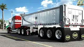 ATS 1.56 Mods | 4K | Ultimate Kenworth W900 Dump Trailer Cummins X15 Stock sound V2.0