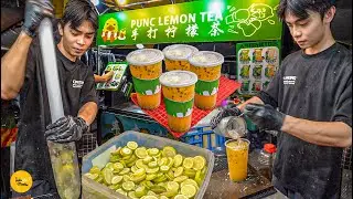 Handsome Boy Selling Handmade Punch Lime Soda In Malaysia l Malaysia Street Food