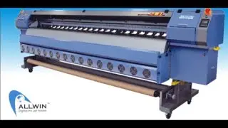 Allwin Konica 512i Solvent Flex Printing Machine!! Head Cleaning 2020!!