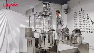 Cosmetic body facial cream making machine, cosmetic vacuum homogenizing mixer, emulsifier vessel