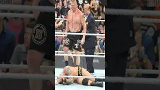 Randy Orton's head gets BUSTED OPEN by Brock Lesnar 😳 Blood everywhere! #WWEShorts