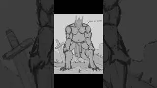 Dragon vs knight sketch #anthro