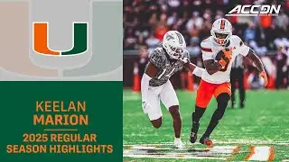 Keelan Marion 2025 Regular Season Highlights | Miami WR