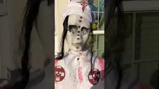 Spirit Halloween convulsing nurse & morbid enterprises facless nurse #spirithalloween #animatronic