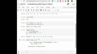 Fixed Type Arrays in Python || Data Science || Machine Learning  || Python Programming Language ||