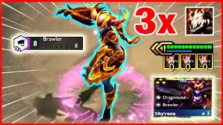 TFT Shyvana Chosen 3 Star with 3x Titan Resolves Transformed into Massive Dragon with 8 Brawlers!!!