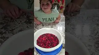 Elaina and I made the viral Popping Canberries Candy during Christmas break! #viral  #cranberries 