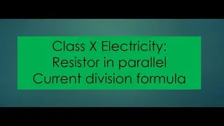 Resistor Parallel || current division formula