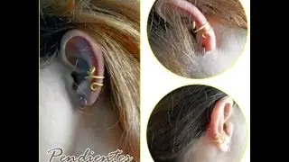 Pendientes hechos con clips.