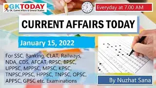 15 January 2022 | Current Affairs in English by GK Today | Current Affairs Today