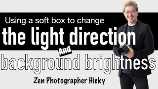 【Portrait Photography】Using a soft box to change the light direction and background brightness