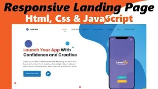 Fully Responsive Landing Page using Html, Css & JavaScript | JavaScript Projects