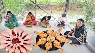 আজ KFC Chicken বানিয়ে সবাই মিলে জমিয়ে খেলাম সাথে ধনে পাতার চাটনি || chicken fry