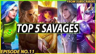 Mobile Legends Top 5 SAVAGE Moments | Episode No 11 Full HD   #Mlbb #PlayLegends