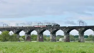 Braunton crossing Dutton Viaduct - The Fellsman - 26th May 2021