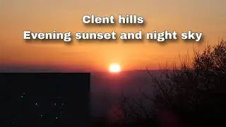 Clent hills sunset and night sky - Worcestershire