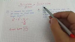 Alt küme özalt küme / Kümeler 9.sınıf