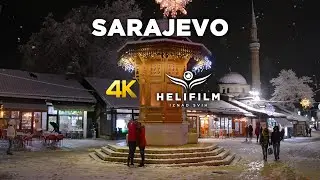 4K Sarajevo pod snijegom - Sebilj - Ljepote BiH - Helifilm