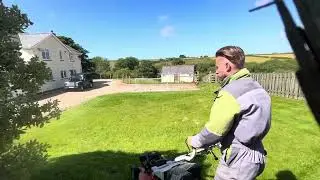 Cutting grass with new Stihl RM756