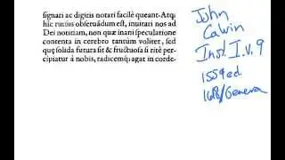 LatinPerDiem Latin Lessons: John Calvin Institutes of the Christian Religion (1559) Book I.V - 3