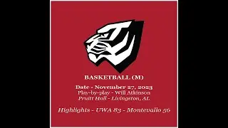 HIGHLIGHTS - UWA Basketball (M) vs University of Montevallo (Nov. 27, 2023)