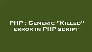 PHP : Generic 