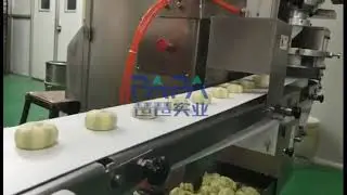 center filled two color flattened cookie encrusting making machine