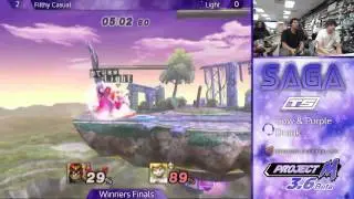 SAGA - Filthy Casual(Captain Falcon) vs. Light(Peach) - Winners Finals - Project M