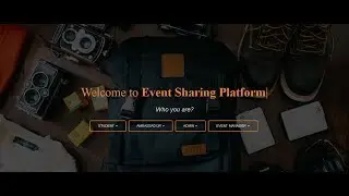 Event Sharing Platform | HTML, CSS, MYSQL, PHP Project | OOAD Project