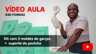 APRENDA! Garça Decorativa em Gesso/Cimento: Moldes de ABS B3D Formas + Suporte do Pezinho | Barão 3D