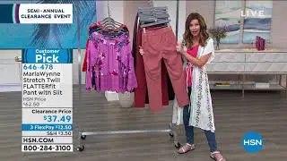 MarlaWynne Stretch Twill FLATTERfit Pant with Slit