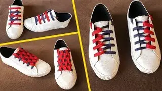 3 Dual Colors Style Shoe Lacing | shoes lace styles | how to tie shoes | dual shoe laces