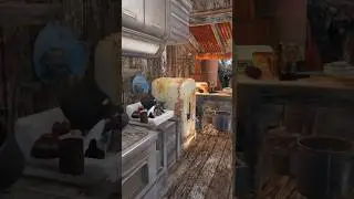Fallout 4 - Custom Modded Kitchen/Living Room - Scavenger Overlook Settlement #gaming #fallout #xbox