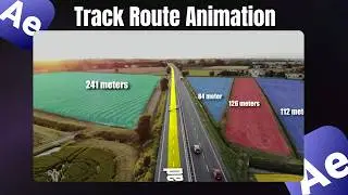 Track route animation & highlight properity in drone video in After effect | After effects tutorial