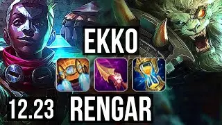 EKKO vs RENGAR (JNG) | Legendary, 66% winrate, 16/3/10, 900K mastery | EUW Grandmaster | 12.23