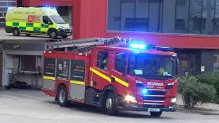 *TURNOUT TANNOY!* Birkenhead Pump and NWAS Ambulance Turnout - Merseyside Fire & Rescue Service