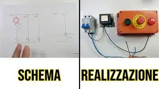 COLLEGAMENTO QUADRO DI COMANDO MOTORE MONOFASE CON AUTORITENUTA