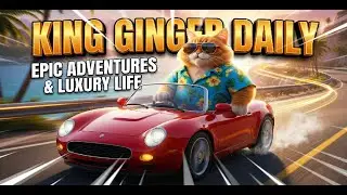 King Ginger Cat Tries to be Cool at a Pool Party (GONE WRONG!) #ginger #funny #cat #cutecat #party