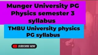 Munger MSc physics syllabus semester3|TMBU University physics syllabus semester 3|Munger University