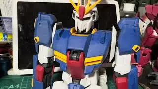 今日はひたすらペーパーがけ　PG Zガンダム上半身
